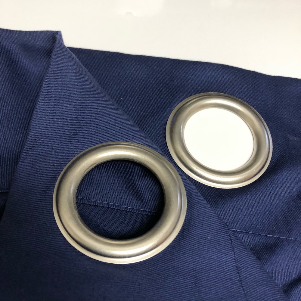 Navy drape panels